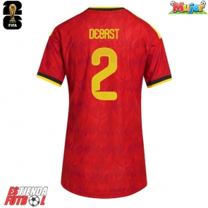 Bélgica Zeno Debast #2 Primera Equipación Mujer Mundial 2026 Manga Corta
